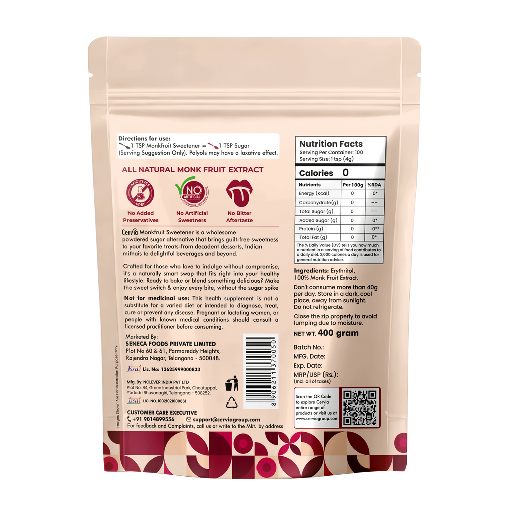 Cervia Monk Fruit Powder 400gm