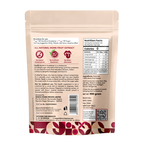 Cervia Monk Fruit Powder 400gm